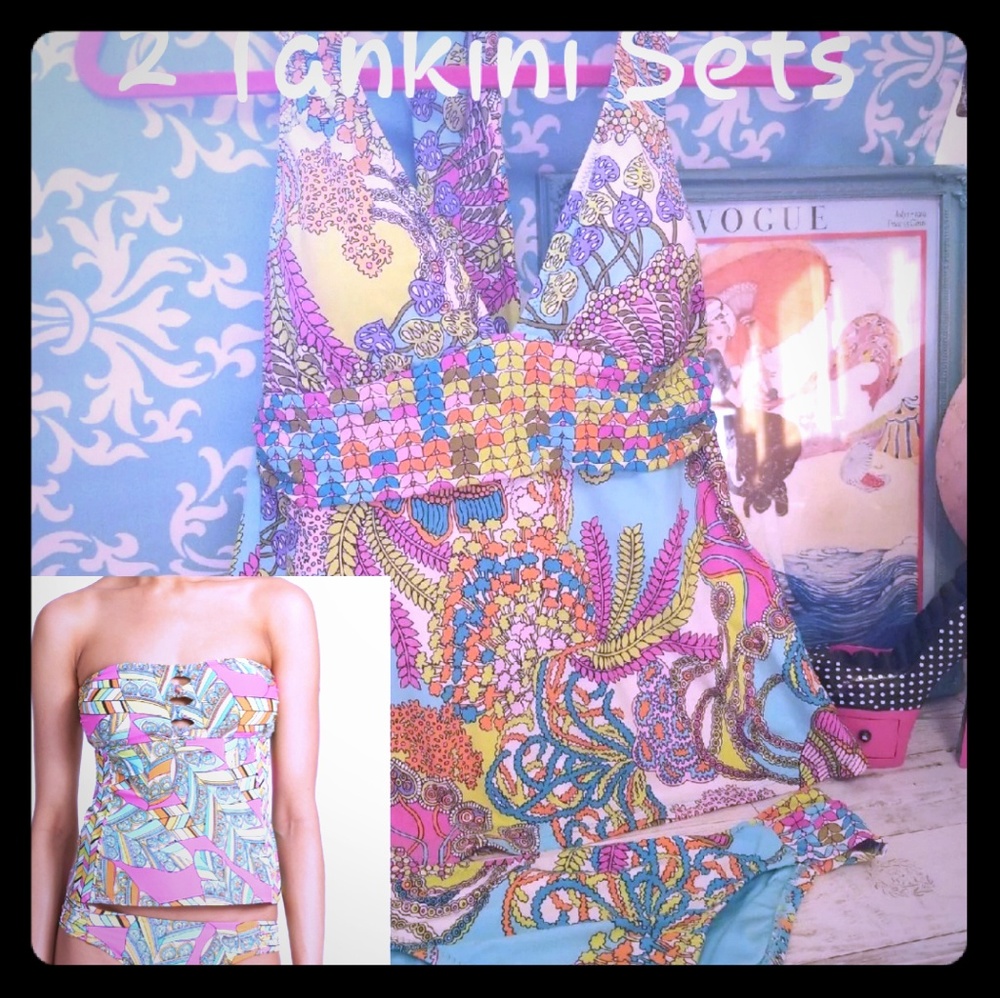 2 Trina Turk Tankini Sets M/L
